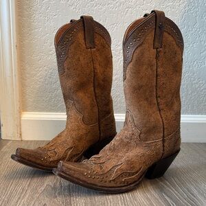 Harley-Davidson Women’s Jessa Brown Studded Motorcycle Boots in Brown 9